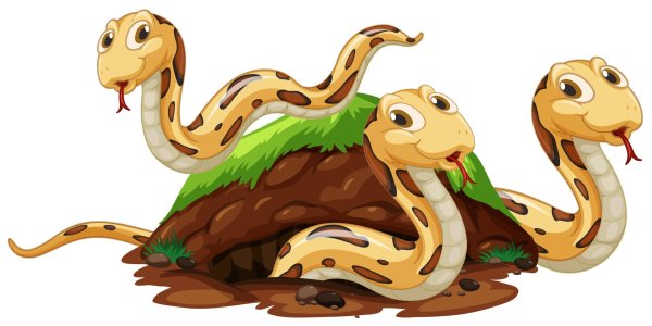 змеи мультяшные