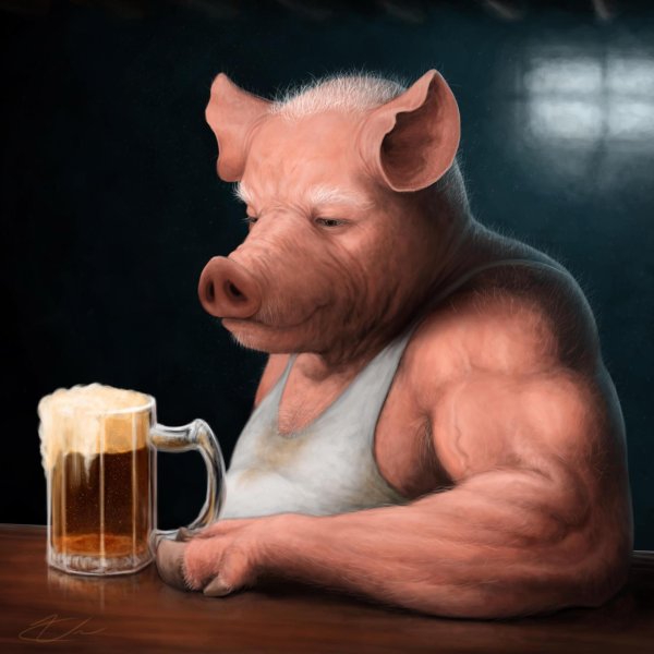 пьяная свинья