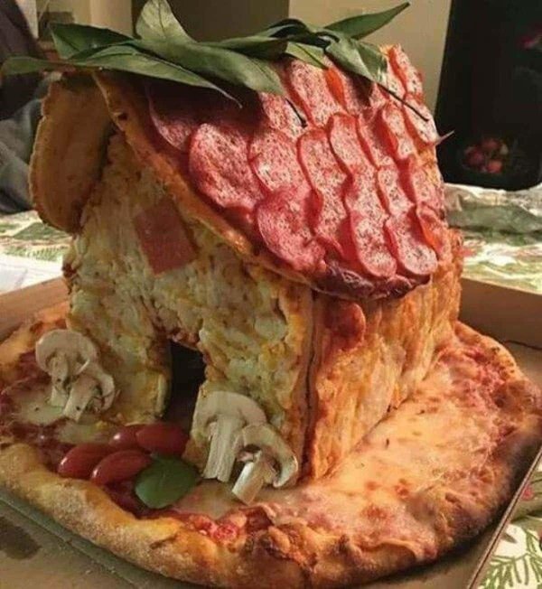 домик из колбасы