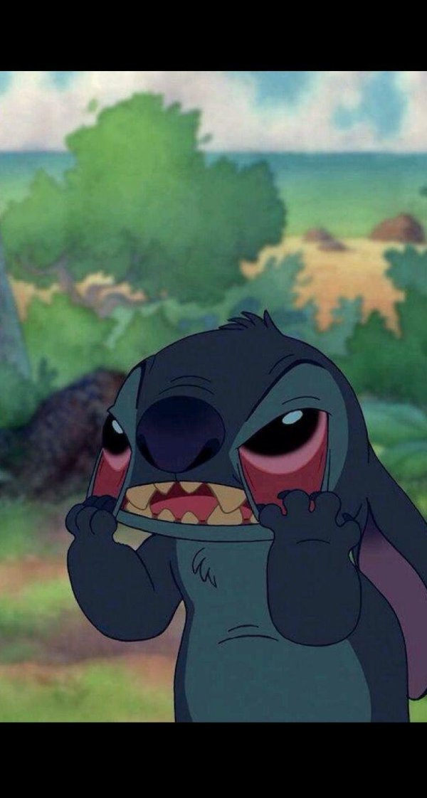 стич грустит