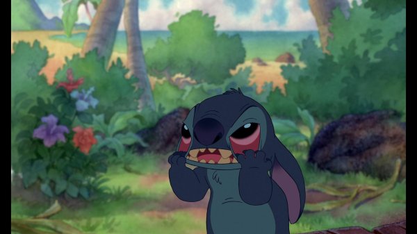 стич грустит