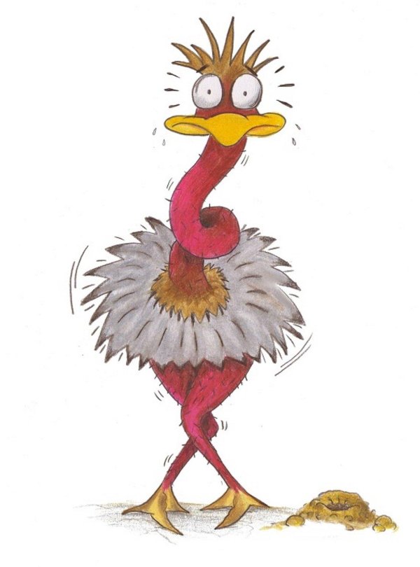 мультяшный страус