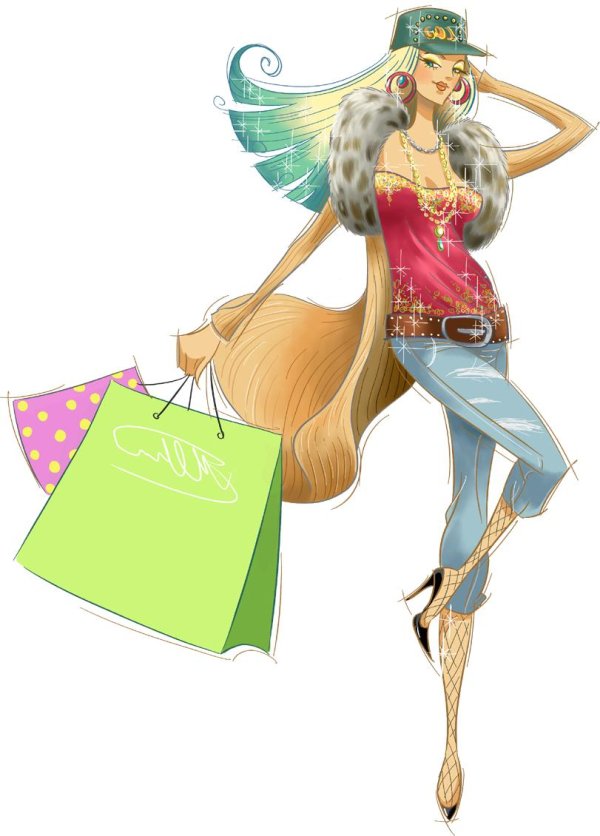 гламурные иллюстрации