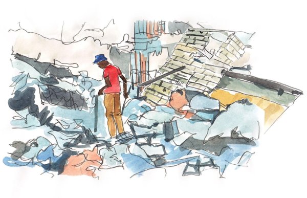 после землетрясения