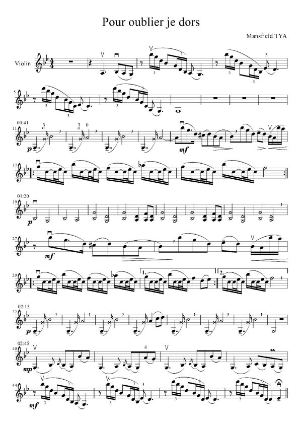 скрипка ноты