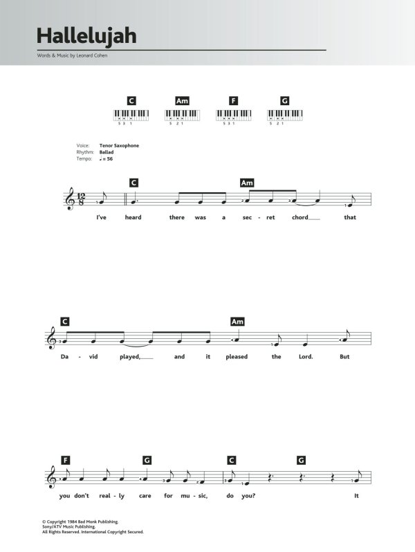 аллилуйя аккорды