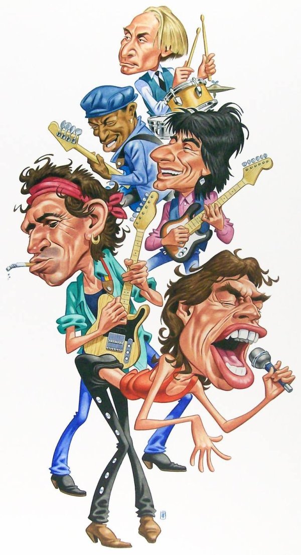 мик джаггер карикатура