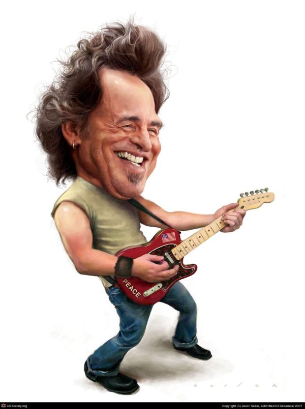 гитарист карикатура