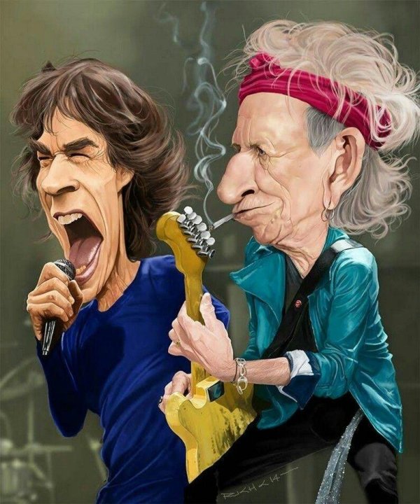 мик джаггер карикатура