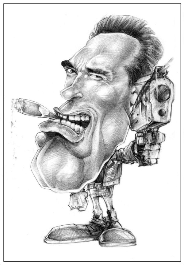 карикатурный арнольд шварценеггер