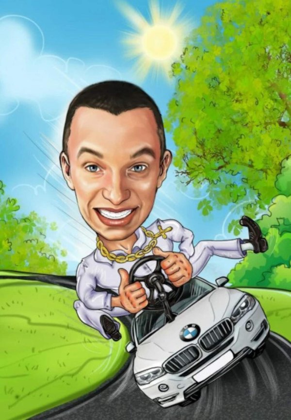 водитель шарж