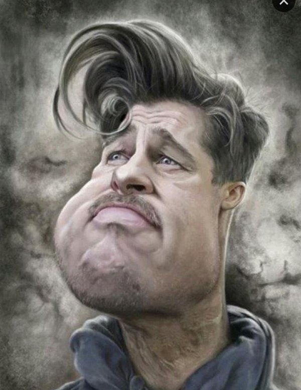 брэд питт карикатура