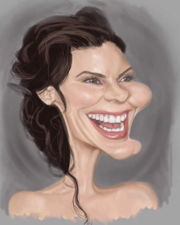 sandra bullock caricature