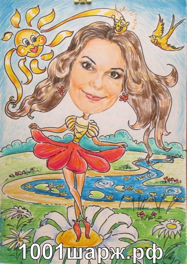 шарж девочка