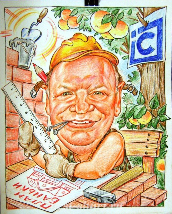 шарж дачник