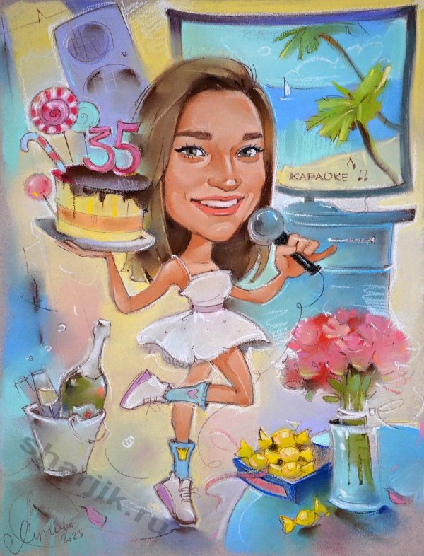 шарж подруги