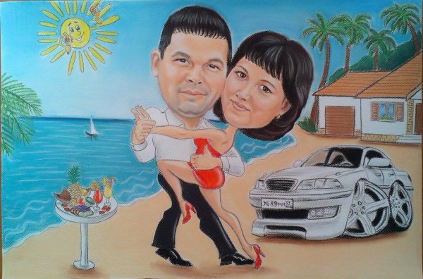 шарж парный