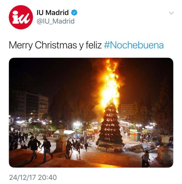 горящая елка