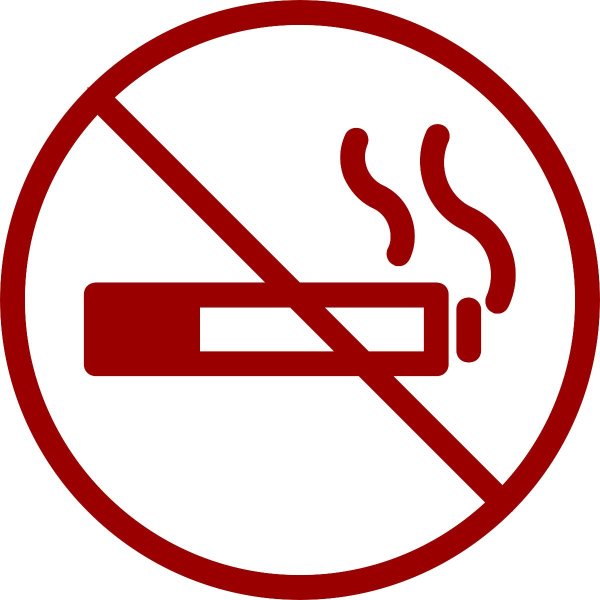 запрет курения знак