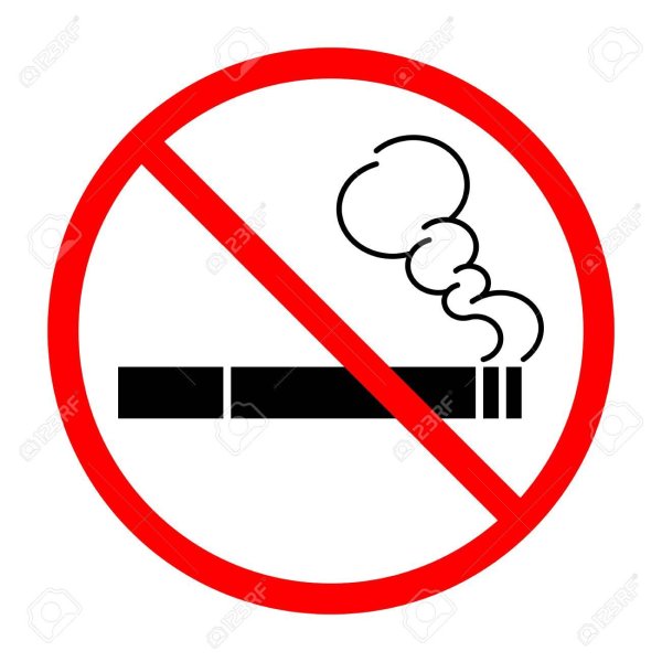 запрет курения знак