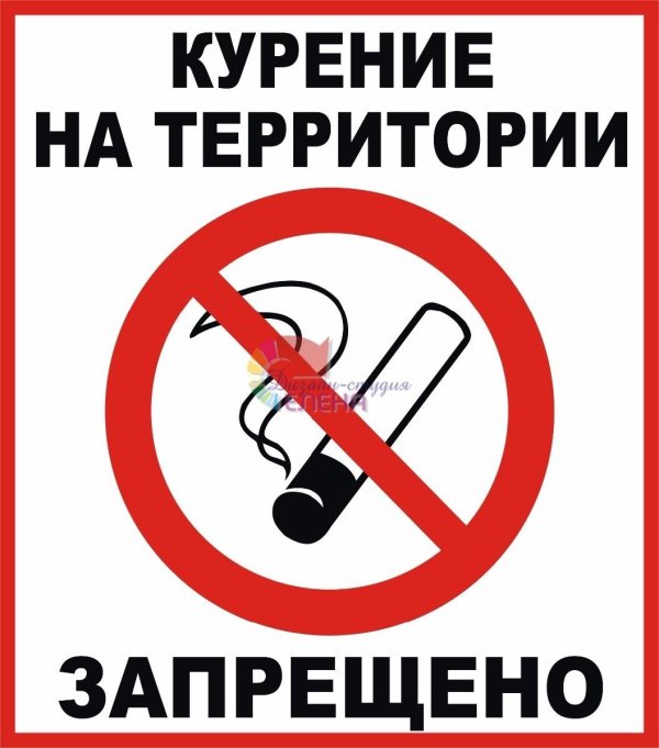 знак о запрете курения на территории школы