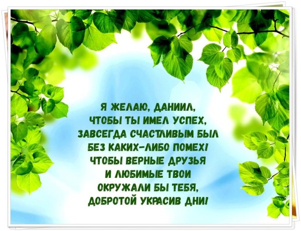 поздравления с днём рождения даниле