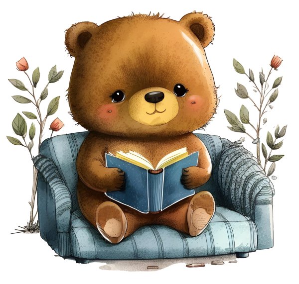 мишка с книжкой