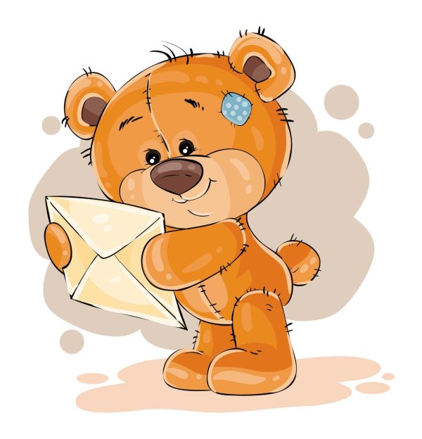 мишка стикер