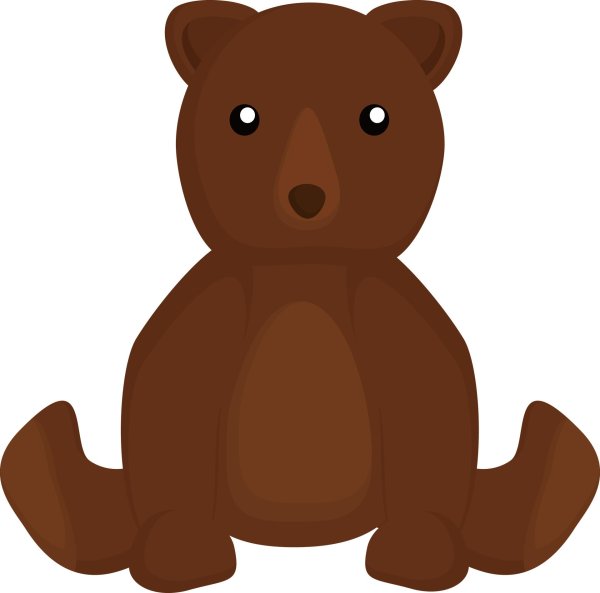 медвежонок коричневый рисунок