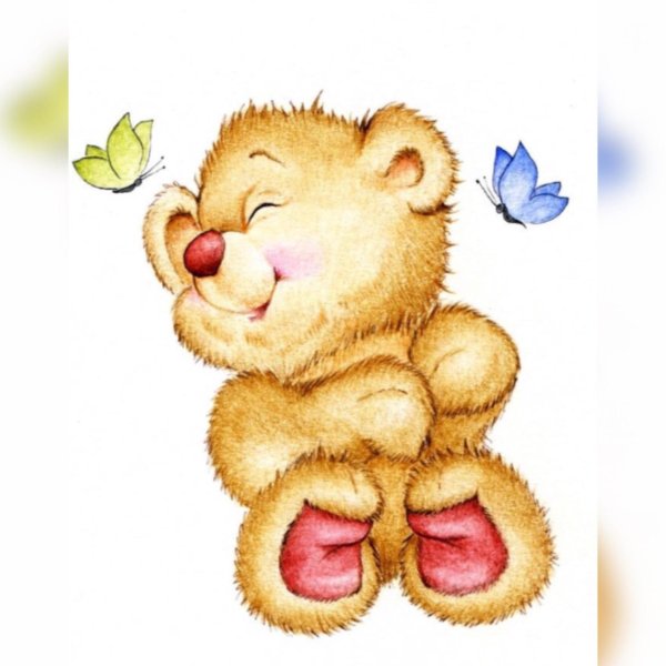 мишки обнимаются