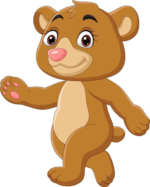 смешной медвежонок из мультика