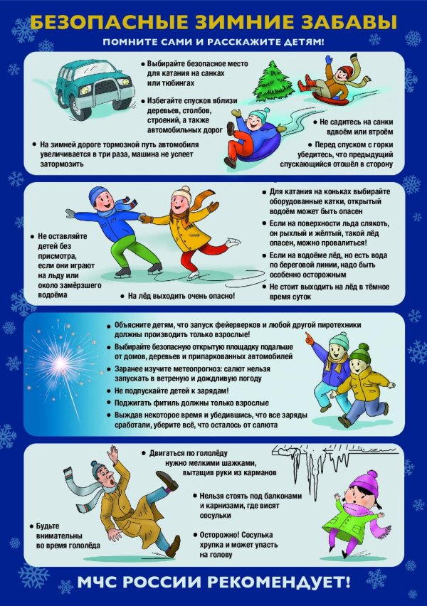 правила безопасного поведения во время зимних каникул