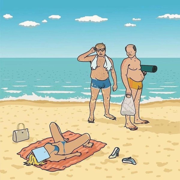 летние карикатуры