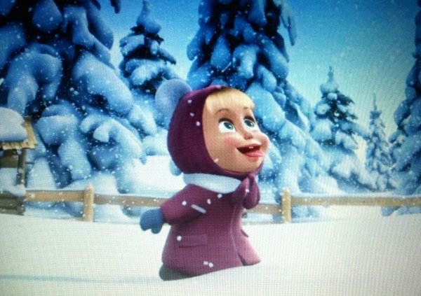 маша и медведь зимние