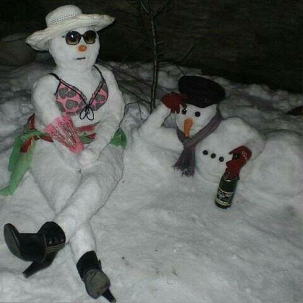 креативные снеговики