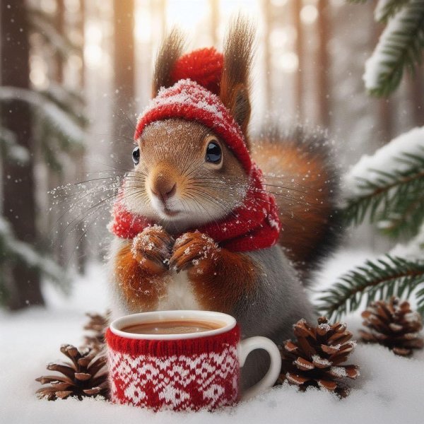 зимняя белка