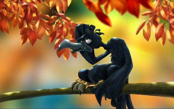 мультяшная ворона