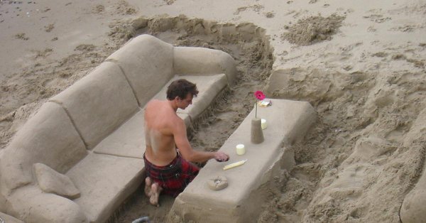 скульптура из песка