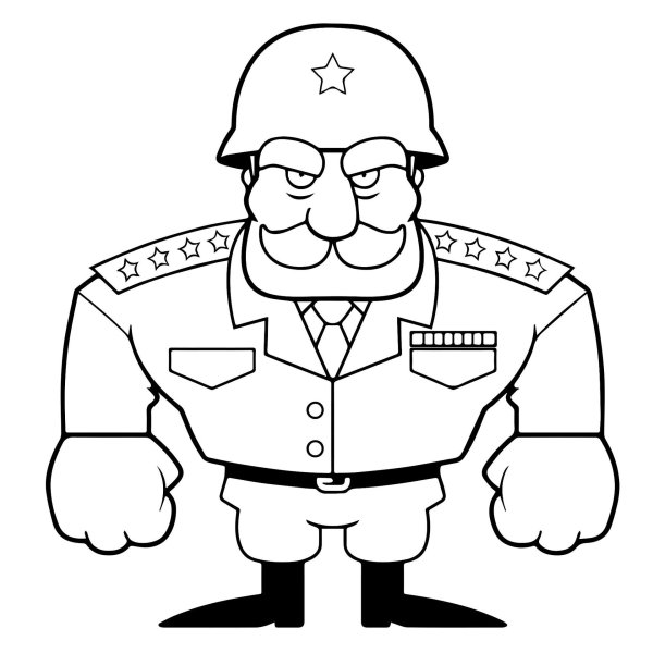 солдат раскраска для детей