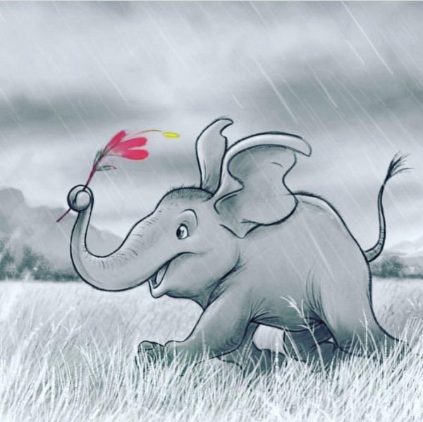 мультяшный слоник