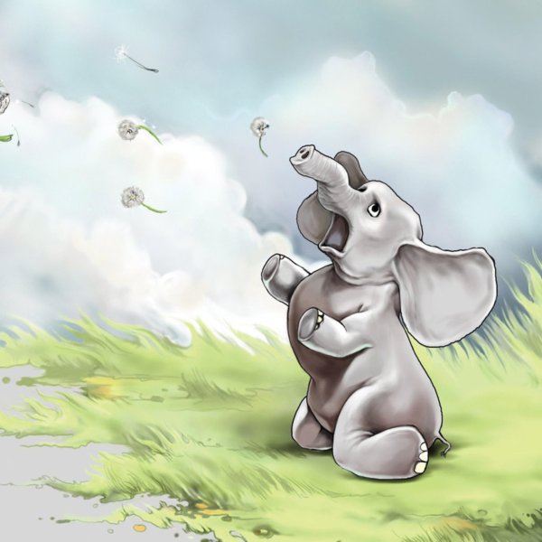 мультяшный слоник