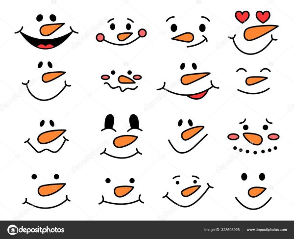 мордочка снеговика