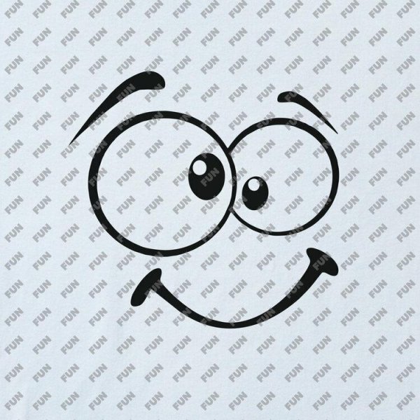 смайлики черно белые