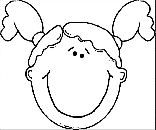 лицо девочки раскраска