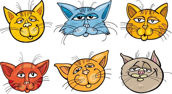морды котов мультяшных