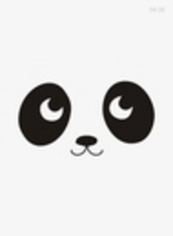 панда трафарет