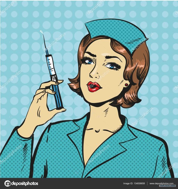медсестра со шприцем