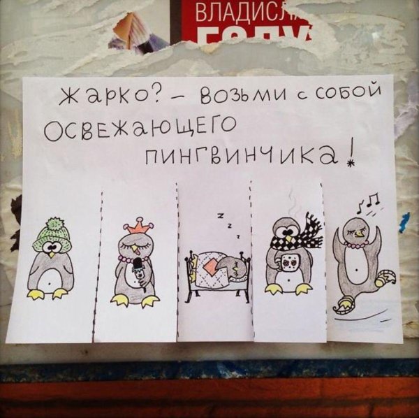 набор статусов для рабочего стола пингвинчик