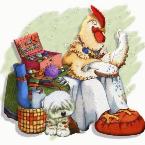 мультяшная курица