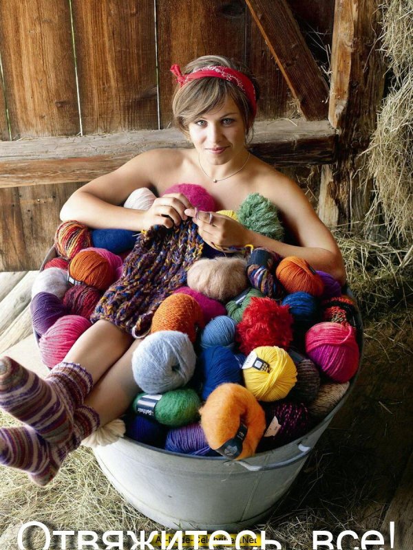 фотосессия вязальщицы